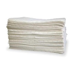 Brady Sxt30dp Sorbent Roll, 37 Gal, 30 In X 150 Ft, Oil, White, Polypropylene