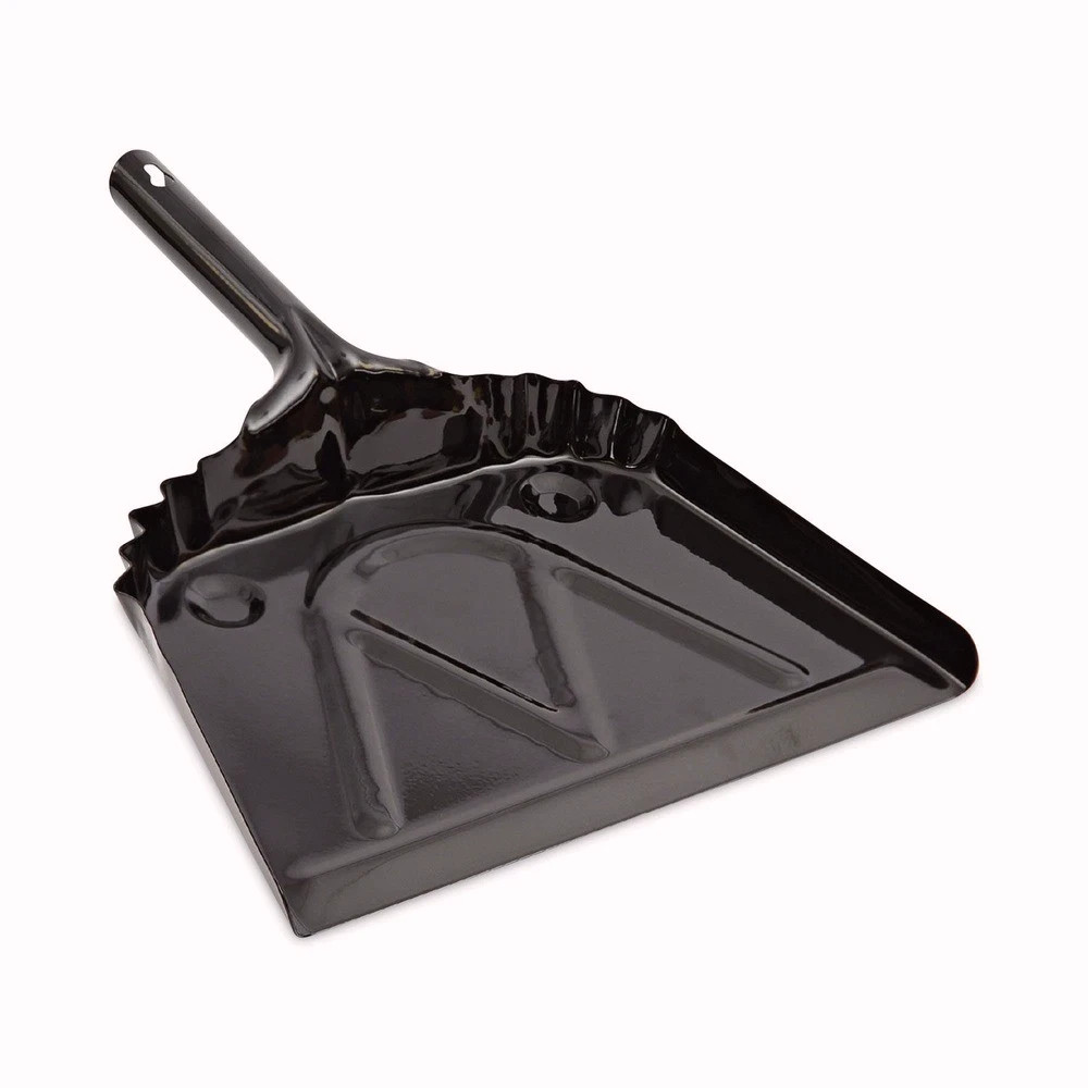 Boardwalk 4212 12 x 14 Steel Dust Pan with 5 in. Handle – Black (12/Carton) New