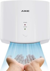 Aike AK2630 Air Wiper Hand Dryer White Compact 110V 1400 Watts with 2 Pin Plug