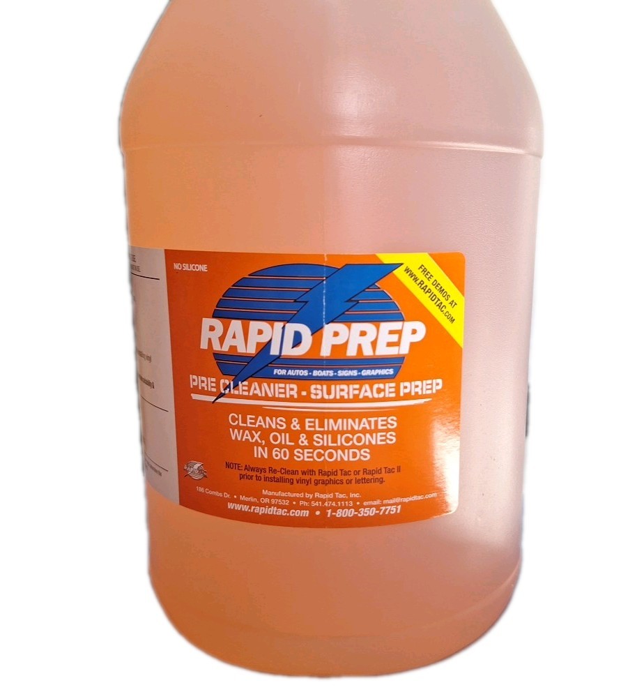 Rapid Tac Pre Cleaner Surface Prep Boats Signs Wraps 1 Gallon