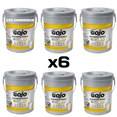 GOJO Scrubbing Towels, Hand Cleaning -Fresh Citrus (6/Carton) New