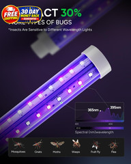 LED Bug Zapper Indoor Outdoor, Up to 50000 Hrs Lifespan New Black