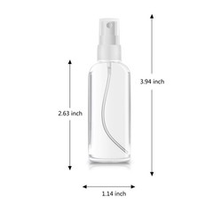 ZEROFIRE 2 Pack Spray Bottles 1oz Clear Plastic Empty 1 Ounce, 2