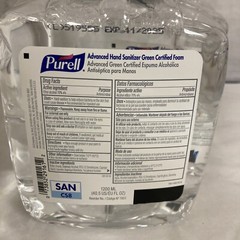 Purell 7851-02, Foaming Hand Sanitizer Refill, 1200 ML, Lot of 2, Exp. 2025/11