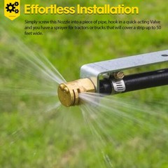 Boomless Spray Nozzle 1/2″ FPT 10 Orifice (90° and 180° Caps) 4.2 GPM 40 PSI