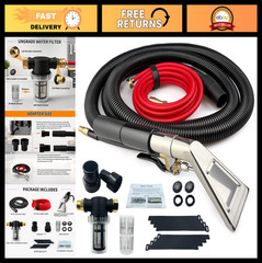 Stainless Steel Extractor Hose Kit for Upholstery, Carpet & Auto Detailing