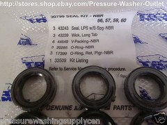Seal Kit #30799 for Cat 56, 57, 59, 60 Cat Pumps