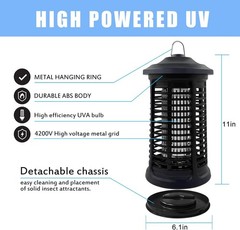 Multifunctional Electric Fly Swatter, Powerful Bug Killer for Yard & Camping Use