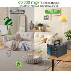 Ozone Generator Machine 160,000mg/h, High Capacity Ozone Odor Eliminator Remo…