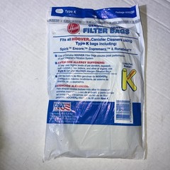 Hoover VacuumFilter bags 3-pack Canister cleaners Type K 4010028K Household New
