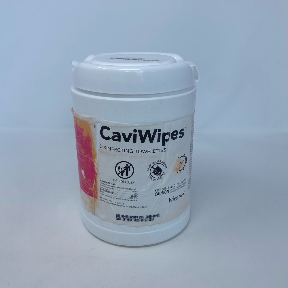 Metrex CaviWipes 160ct 6×6.75in Disinfecting Towelettes – White