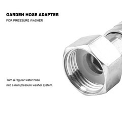 Raincovo Garden Hose to Pressure Washer Adapter, 3/4” 0.625 inches, Silvery