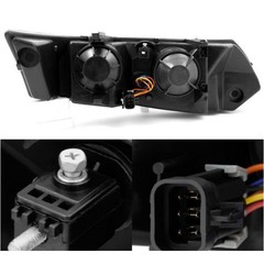 2pcs Headlight Left Right Clear Lens Housing 4Dr for Saturn Ion 03-07 15919399