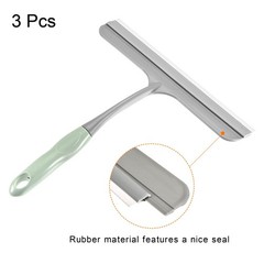 3Pcs Shower Squeegee Glass Wiper with Hanging Hole 255mm Blue