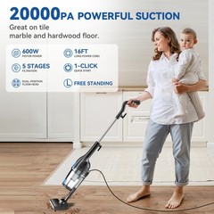 Vazone R6X Corded Stick Vacuum Cleaners For Home 20Kpa Powerful Suction Stick