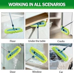4PCS 14”~16” Microfiber Dust Mop Pads Compatible with Leifheit 55210,Reusable