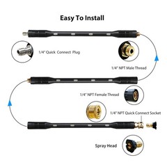 Pressure Washer Gutter Cleaning Tools, Upgrade Power Washer Extension Wand wi…