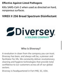 Virex II 256 one-step Disinfectant Cleaner And Deodorant (2-pack Of 2.5 L Each)