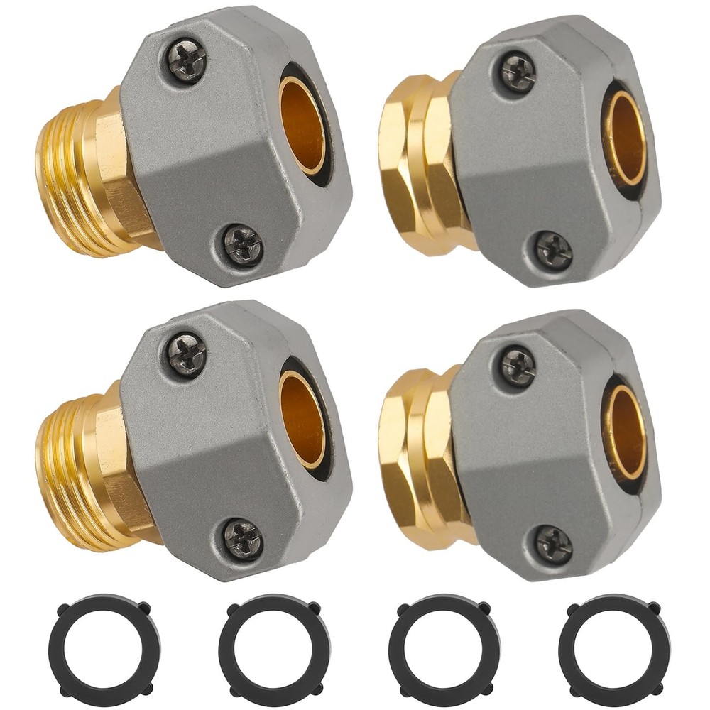 Garden Hose Repair Kits, 2 Sets Aluminum Alloy Water 2 Set, 2 Set