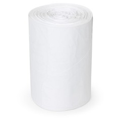 Plasticplace 32-33 Gallon Trash Bags 0.7 Mil White Garbage Can Liners 33 X 39