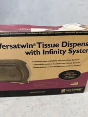 San Jamar R3600TBK Versatwin Standard Bath Tissue Dispenser Infinity Black Pearl