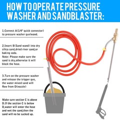 Rdutuok Pressure Washer Sandblasting Kit,Sand 16 inches, 15 3/4 inches