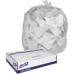 Genuine Joe Clear Trash Bags, 30 Gallon, 0.6 Mil, 30″ X 36″, Box of 250