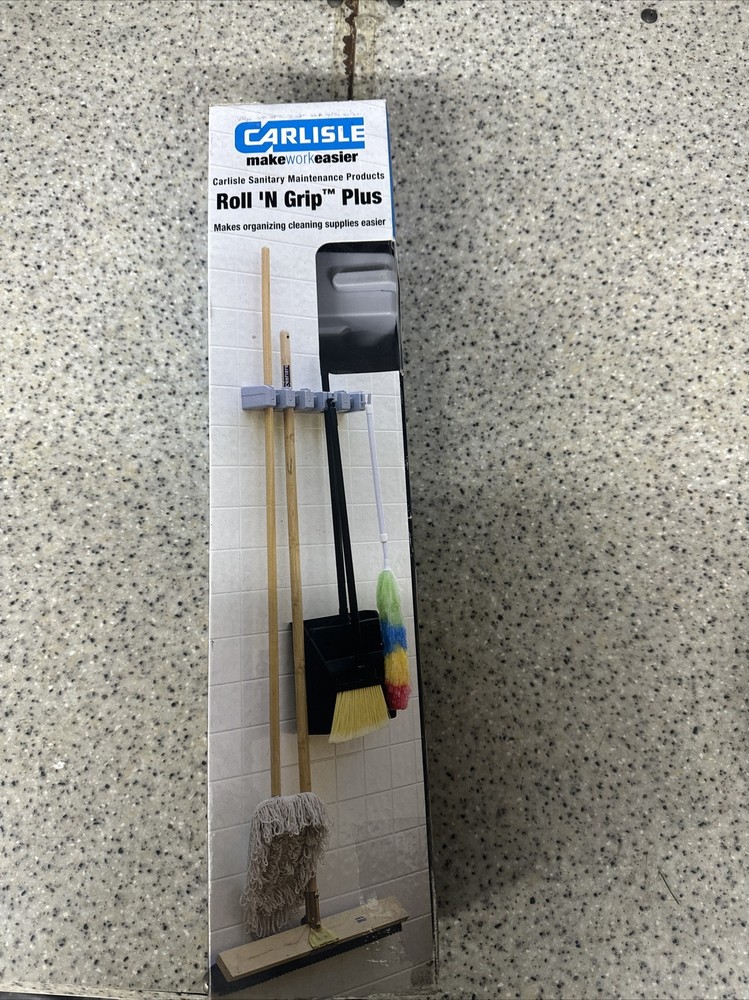 Carlisle 4073700 Roll N Grip Plus Mop Broom Holder Light Blue