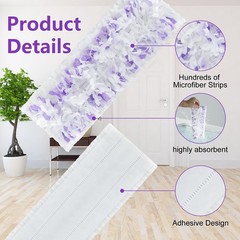 20 Count Disposable for Swiffer Power Mop Pads & 20 Count, Violet