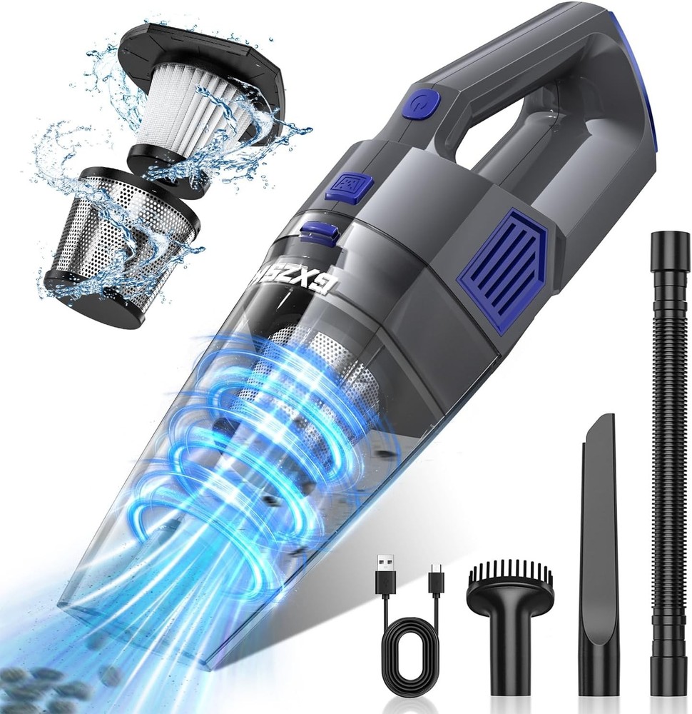 Gxzsk Handheld Vacuum Cordless, 15000PA Strong Suction Hand Held Car Vacuum
