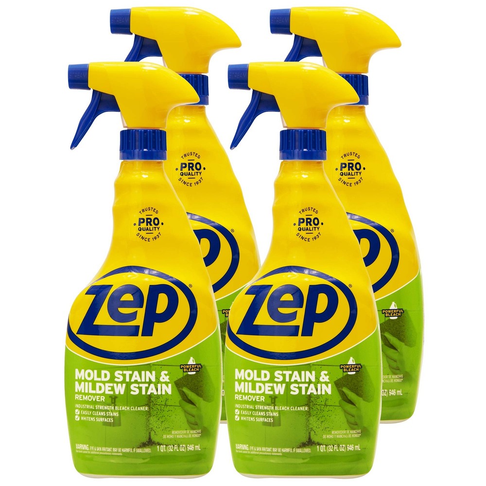 Zep Mold Stain and Mildew Remover – 32 oz (Pack of 32 Fl Oz 4)