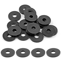 Qjaiune 20 Pack 3/4 Inch Black Washers for Shower Door Handle, 20 Pack,