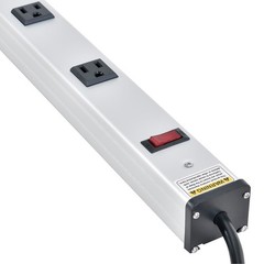 48″ 10 Outlet Aluminum Power Strip with 6-ft Cord ETL/cETL