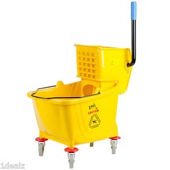 Industrial Lavex Janitorial Yellow 36 Quart Mop Bucket & Wringer Combo + 5 bonus