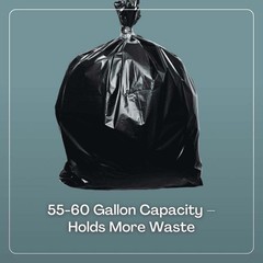 NAPCO 40-45 Gallon Black Trash Bags – 40×48 – 12 Micron – 250/Case – Heavy-Duty