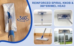 2-in-1 Mops for Floor Cleaning, Dry and Wet Multi, Disposable Dry Wet Cloth |
