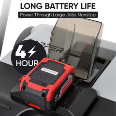 Battery Powered Artificial Grass and Hard Surface Sweeper with 22 In. Wide Clean