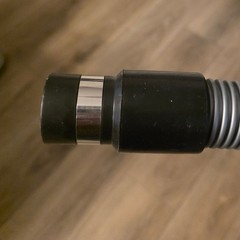 Cen-Tec Universal Central Vac Hose Gray Crushproof with Chrome Curved Wand OS