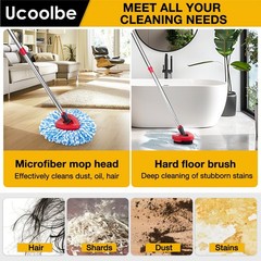 Spin Mop 4+3 Set(2 Tanks System), Set((2 System))