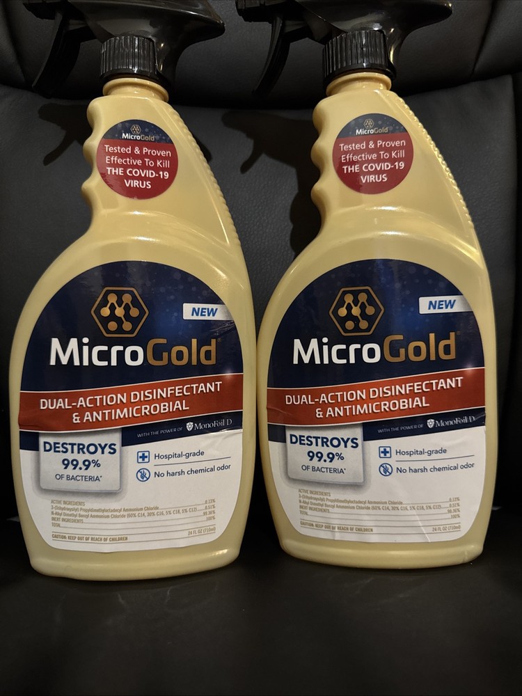 MicroGold With MonoFoil D, Multi-Surface Disinfectant Shield Spray. Set of 2