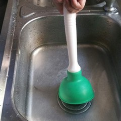 Coralpearl Drain Plunger, Small Hand Force Plumber 5″L X 5″W X 11″H, Green