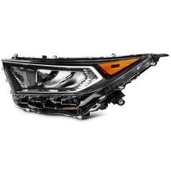 Left Headlight Assembly 2019-2021 Toyota RAV4 Bezel LED ChromeHousing Clear Lens