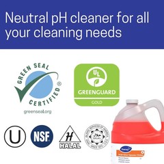 Stride Citrus Neutral Floor Cleaner, 1-Gallon Concentrate, Pack of 4