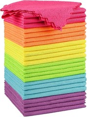 Orighty 24 Pack Lint Free Microfiber Cleaning Cloths 12×11 Inch