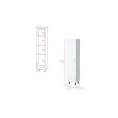 Pemberly Row Contemporary Storage Cabinet Engineered Wood White