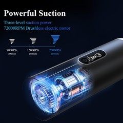 Minthouz Car Vacuum Portable Cordless – 20000PA High Power Handheld Vacuum wi…