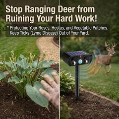 2026 4Pack Sonic Fortress Pro Deer Repellent Outdoor Solar Ultrasonic black