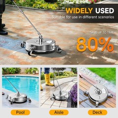 TOR 14″ Stainless Steel Pressure Washer Surface Cleaner Attachment 14 inch