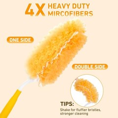 360° Duster Refills Kit for Swiffer Duster, 25 Pack & Short Handle – 25