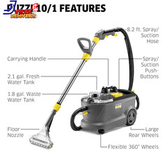 Commercial Carpet Extractor 12.5 PSI Spot Cleaner Stain Remover Area Rugs